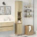 Armario de baño madera contrachapada roble Sonoma 30x30x190 cm