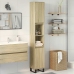 Armario de baño madera contrachapada roble Sonoma 30x30x190 cm