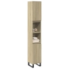 Armario de baño madera contrachapada roble Sonoma 30x30x190 cm