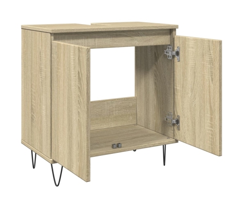 Armario de baño madera de ingeniería roble Sonoma 58x33x60 cm