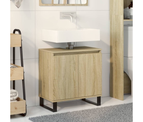 Armario de baño madera de ingeniería roble Sonoma 58x33x60 cm