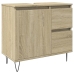 Armario de baño madera contrachapada roble Sonoma 65x33x60 cm