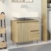 Armario de baño madera contrachapada roble Sonoma 65x33x60 cm