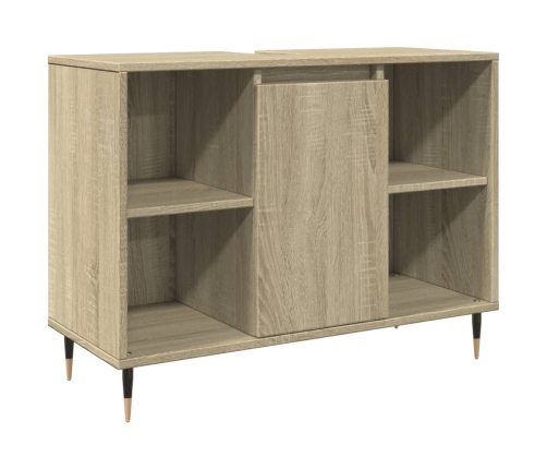 Mueble de baño madera de ingeniería roble Sonoma 80x33x60 cm