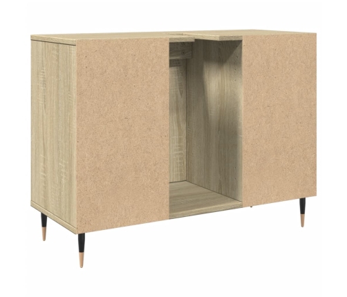 Mueble de baño madera de ingeniería roble Sonoma 80x33x60 cm