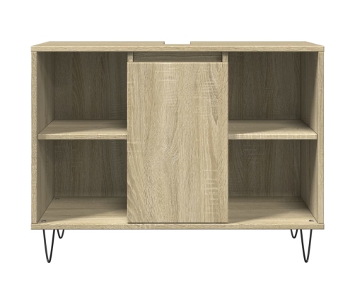 Mueble de baño madera de ingeniería roble Sonoma 80x33x60 cm