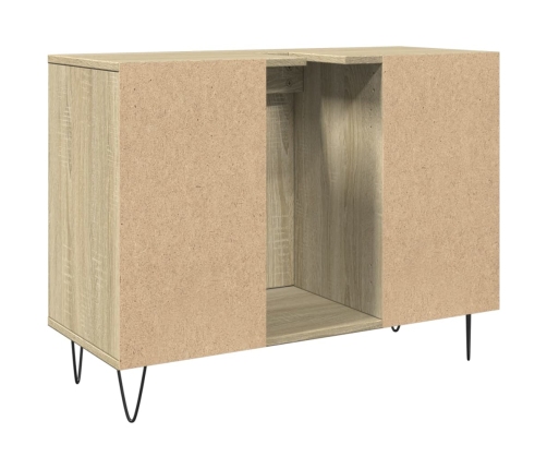 Mueble de baño madera de ingeniería roble Sonoma 80x33x60 cm