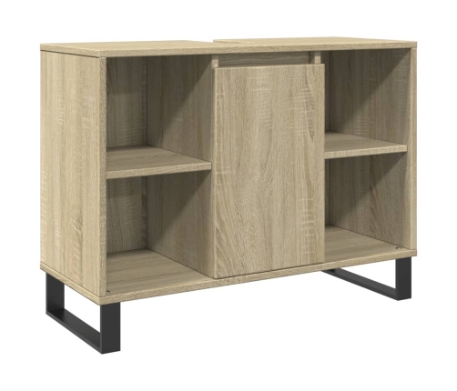 Mueble de baño madera de ingeniería roble Sonoma 80x33x60 cm