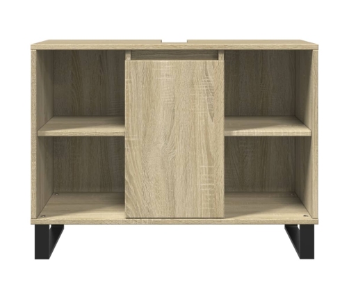 Mueble de baño madera de ingeniería roble Sonoma 80x33x60 cm