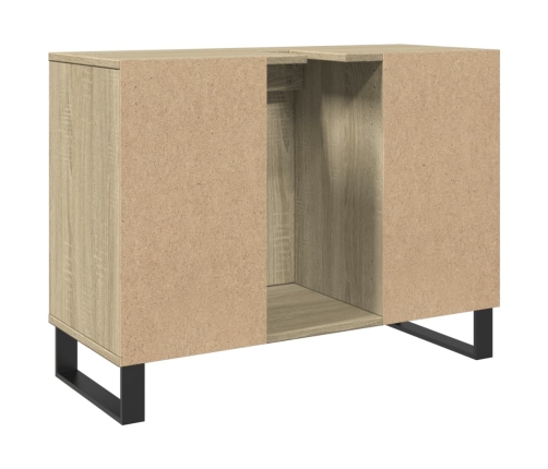 Mueble de baño madera de ingeniería roble Sonoma 80x33x60 cm