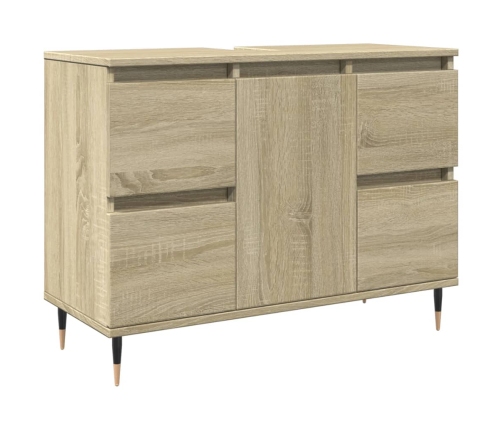 Mueble de baño madera de ingeniería roble Sonoma 80x33x60 cm