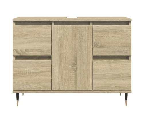 Mueble de baño madera de ingeniería roble Sonoma 80x33x60 cm