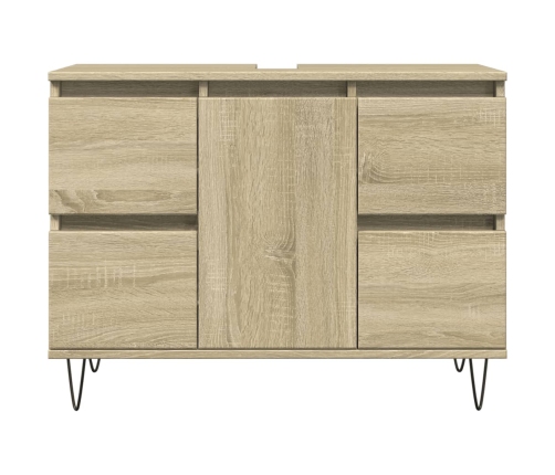 Mueble de baño madera de ingeniería roble Sonoma 80x33x60 cm