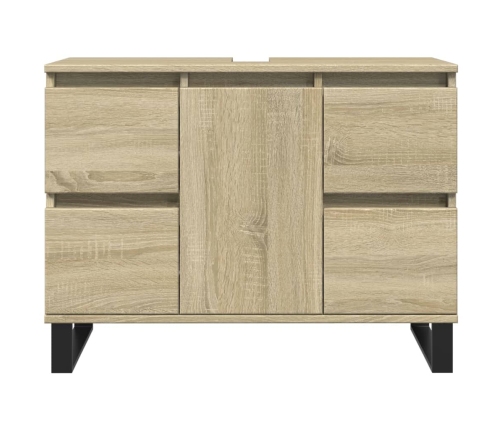 Mueble de baño madera de ingeniería roble Sonoma 80x33x60 cm