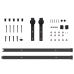 Kit de herrajes para puertas correderas acero negro 213,5 cm