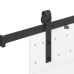 Kit de herrajes para puertas correderas acero negro 213,5 cm