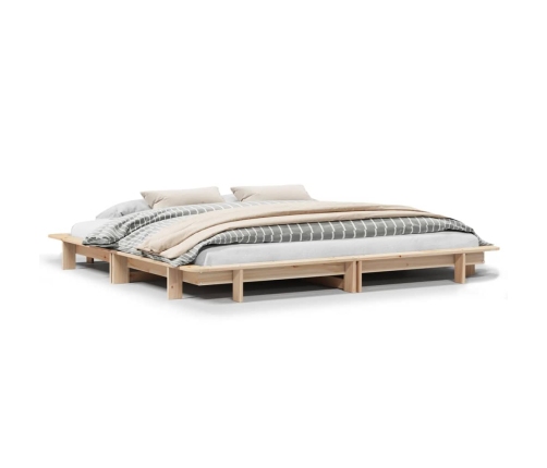 vidaXL Estructura de cama sin colchón madera maciza de pino 160x200 cm