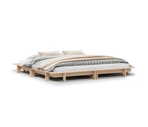 vidaXL Estructura de cama sin colchón madera maciza de pino 160x200 cm