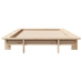 Estructura de cama sin colchón madera maciza de pino 100x200 cm