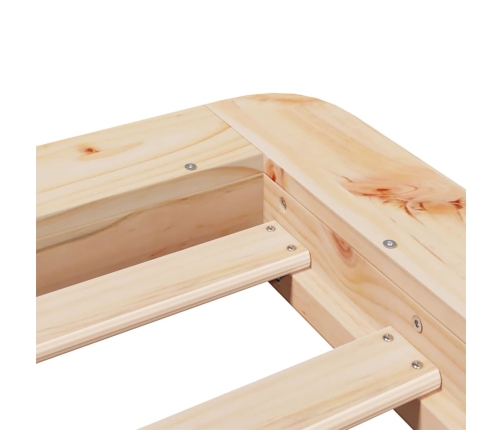 Estructura de cama sin colchón madera maciza de pino 100x200 cm