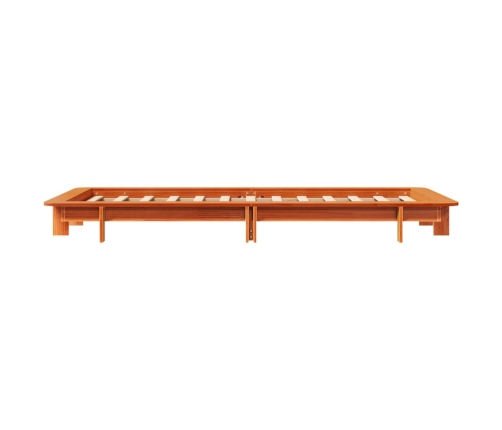 Estructura de cama sin colchón madera de pino marrón 90x200 cm