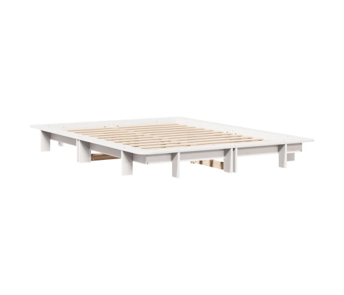 vidaXL Estructura de cama sin colchón madera de pino blanca 140x190 cm