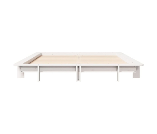 vidaXL Estructura de cama sin colchón madera de pino blanca 140x190 cm