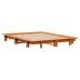 Cama sin colchón madera maciza de pino marrón cera 140x190 cm