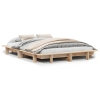 Estructura de cama sin colchón madera maciza de pino 135x190 cm