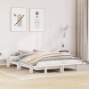 Estructura de cama sin colchón madera de pino blanco 135x190 cm