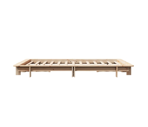 Estructura de cama sin colchón madera maciza de pino 120x190 cm