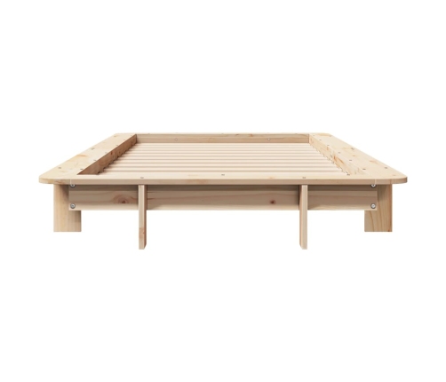 Estructura de cama sin colchón madera maciza de pino 90x190 cm