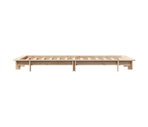 Estructura de cama sin colchón madera maciza de pino 90x190 cm