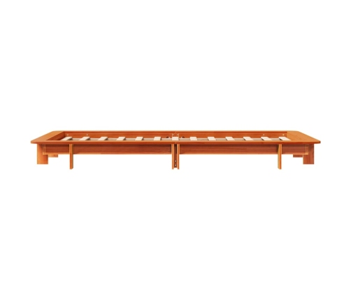 Estructura de cama sin colchón madera maciza marrón 90x190 cm