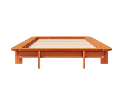 Estructura de cama sin colchón madera maciza marrón 75x190 cm