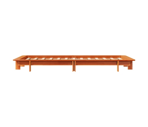 Estructura de cama sin colchón madera maciza marrón 75x190 cm
