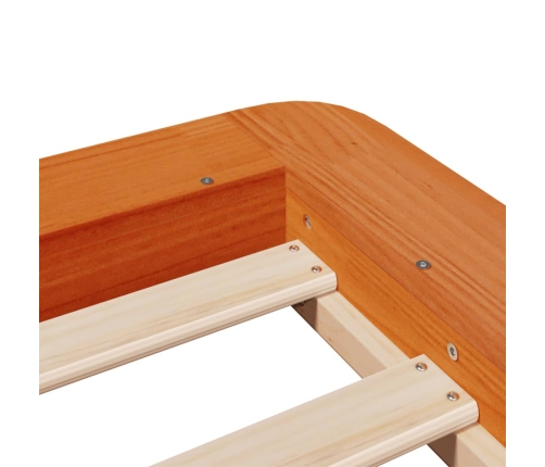 Estructura de cama sin colchón madera maciza marrón 75x190 cm