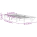 Estructura de cama sin colchón madera maciza marrón 75x190 cm