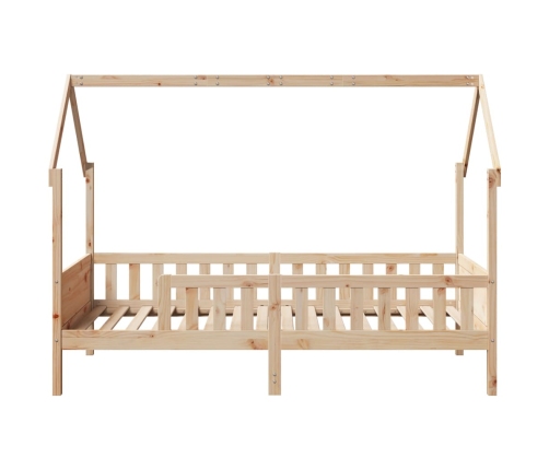 Cama con forma de casa para niños madera maciza pino 90x200 cm