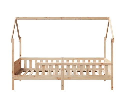 Cama con forma de casa de niños madera maciza de pino 80x200 cm