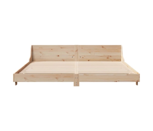 Estructura de cama sin colchón madera maciza de pino 180x200 cm