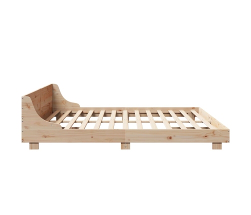 Estructura de cama sin colchón madera maciza de pino 180x200 cm