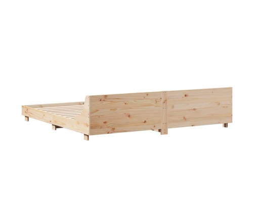 Estructura de cama sin colchón madera maciza de pino 180x200 cm