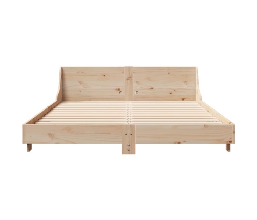 Estructura de cama sin colchón madera maciza de pino 160x200 cm