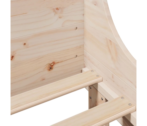 Estructura de cama sin colchón madera maciza de pino 160x200 cm