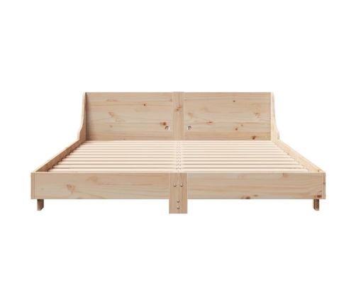 Estructura de cama sin colchón madera de pino maciza 120x200 cm