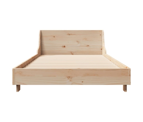 Estructura de cama sin colchón madera maciza de pino 100x200 cm