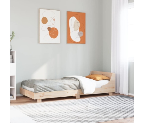 Estructura de cama sin colchón madera maciza de pino 100x200 cm