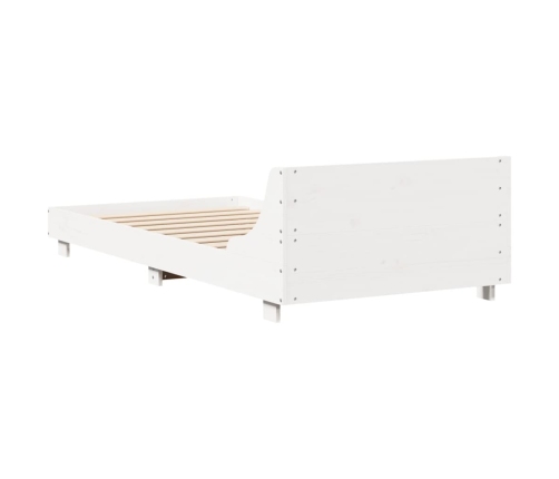 Estructura cama sin colchón madera maciza pino blanca 100x200cm