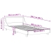 Estructura cama sin colchón madera maciza pino blanca 100x200cm
